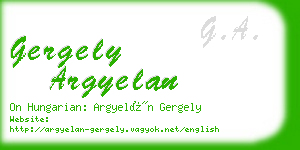 gergely argyelan business card